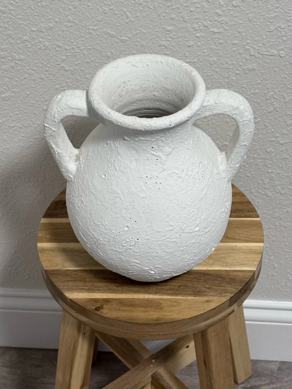 Rare Opalhouse Jungalow Handcrafted Off-White Dual Handle Ceramic Vessel